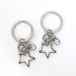 열쇠고리 니켈(은색) 3개 / 악세사리 부자재 가방 장식 키링 키홀더 붕어 모양고리 : 펠트친구