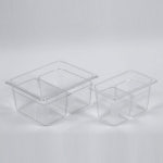 업소용 PC 더블 밧드 2구 반찬 보관 통 받드 바트 플라스틱 용기 6-1/4 : 주방프라자