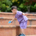 [10342] 아동 여름 반팔 반바지 2피스 / 개량 생활 한복 승복 아동복 단체복 지장사 : 지장사