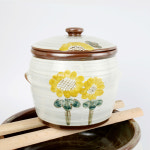 비채 분청 해바라기 도자기 콩나물 재배기 대 시루 집에서 키우기 가정용 세트 : 비채