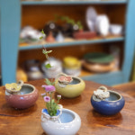 컬러 매화 다화 꽂이 도자기 화병 인테리어 소품 : 보산토기