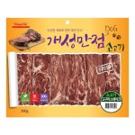 2in1 고기껌 애견 져키 간식 반려견 식욕증가 원재료 식용향상 기력회복 소분가능 : 털많은이발소