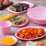 핑크마블 옛날 멜라민 접시 분식 분식집 떡볶이 중국집 식기 그릇 9.7cm, 앞접시 : 카페에떼르