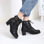 [무료배송] 여성부츠 빅사이즈 빅볼 255-270 투벨트 앵클부츠 따뜻따뜻 편한부츠 : 쓰리고몰