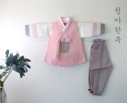 남아한복 돌 유아 전통 분홍 형제 남아 한복 고급 초등 남자 아기 주니어 설빔 청아 : 청아한복