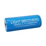 26650 배터리 충전지 5000mAh KC 보호회로 리튬이온 건전지 : 라이트형제-