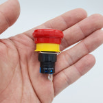 LAS1-AY-11TSB/P 긴급 비상정지스위치 푸시락 16mm 방수 IP65 : 코마켓24