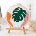 펀치니들 세트 프랑스 스킬자수 DIY 취미생활 키트 (아기토끼) : 델로나