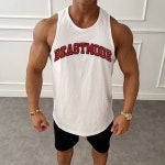 비스트모드 올드스쿨 머슬 남자 짐웨어 헬스나시 031화이트 BSMD : 비스트모드