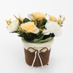 생화같은 카네이션 조화 화분 옐로우 H 테이블 센터피스 인테리어 장식 인조 소품 가짜 꽃 : 셰어라이프