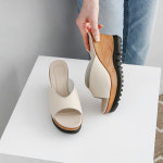 [소가죽] 역대급 웨지 슬리퍼 9cm (315K7) : hollyshop