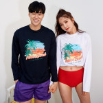 벤디스 루즈핏 비치웨어 썬셋오션 커플 래쉬가드 상의 CT001 : 벤디스