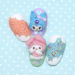 색종이 자글자글 글리터 셀프네일재료 테라조네일 : 캔디스톤