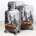 신상 멋진 뉴욕거리사진 24인치 하드캐리어 여행가방 공항룩 패피 케리어 큰캐리어 : 현이네 점빵