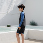 아이엠베베 남아 주니어 래쉬가드 아쿠아 집업2종세트 SF-57 초등 중등 : 아이엠베베