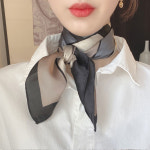 여성 쁘띠 스카프 20종 택1 70x70 사각 반다나 페이즐리 도트 무지 목 스카프 데일리 : 이경희 디자인랩