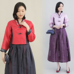 엄마옷 환갑 칠순 사계절 여성 양단 개량한복 생활한복 상하세트 H08121 : 애비뉴투지