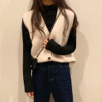 [무료배송/무료반품] 베스트 단추 브이넥 간절기룩 무지조끼 루즈핏 H3034카인드조끼 : 캔들메이킹