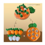 강아지 간식찾기 야채 뽑기 후각 장난감 뽑는인형 킁킁토이 킁킁놀이 외출용인형 푸들 포메 : 타로랜드