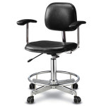 작업의자 작업용 공장 연구실 의자 차밍 팔무링무 브라운 이동식 : 인천 진영가구