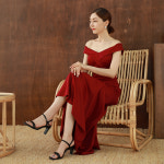 오프숄더 파티드레스 무대의상 연주복 무대복 이브닝드레스 H1328 : 라게타