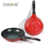 국산 키친아트 레드 F2후라이팬-28cm 구이팬 볶음팬 에그팬 멀티팬 다이아몬드코팅 : 단골세상