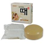 천연웰빙때비누 약국판매용 150g-1P 케이스포장 한방때비누 세안비누 샤워비누 판촉용 목욕때비누 스크럽 : 단골세상