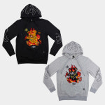 H1164 무니크영 기모 베어 온 파이어 후드티셔츠 : 무니크영