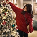 캐주얼룩 루즈핏 도톰니트 겨울 간절기룩 무지니트 H4108시니커니트 : 캔들메이킹