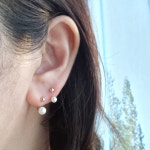 14k골드 CU 진주 커브 피어싱 : 샤인뷔