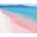 핑크 샌드 비치 (캔버스) 명화그리기 40x50 : 퍼즐사랑