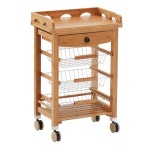 뉴탑 고급참대왜건 WA-102B (3단서랍) 서빙 핸드카트 : 오픈메디칼