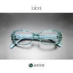 프랑스 라퐁 MIROIR 395 블루/그린 51사이즈 라운드 스퀘어 여성 뿔테 안경 : 상은안경