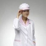 병원복 위생복 영양사가운 - 여자 위생가운 ( 핑크체크 TC 30수 얇은 고밀도원단 ) : 스마일의료기