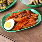 추억의 쑥색그릇 스낵접시/포장마차/떡볶이/분식그릇 : 생활연구소-L