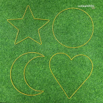 와요또 마크라메 재료 메탈링 원형 별 달 하트 골드링 : 와요또