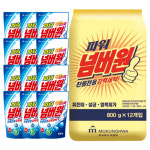 무궁화 하이타이 넘버원 세탁세제(800g x 12개) 1포 : 서준산업안전