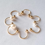 14k골드 CU 진주 커브 피어싱 : 샤인뷔