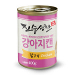 진수성찬 강아지캔 닭고기 400G 애견 통조림간식 : 진이네간식