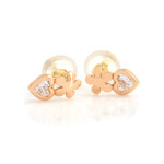 14k 미니 침귀걸이 로즈골드 E-2144 한쌍+뒷장식포함 : NR주얼리