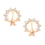 14k 데일리 침귀걸이 로즈골드 E-2927 한쌍+뒷장식 : NR주얼리