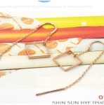 14k 골드 스퀘어 드랍 이어링 / 선물 귀걸이  e-2057 : NR주얼리