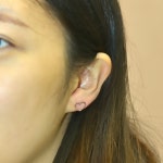 14k 데일리 침귀걸이 로즈골드 E-2954 한쌍+뒷장식 : NR주얼리