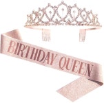 생일어깨띠 미스코리아띠 생일 축하 파티 용품 해피벌스데이 퀸 BIRTHDAY QUEEN : 르파티에