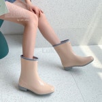 주말농장장화 짧은 텃밭 작업장 고무 유광 농부 농사용 농업용 농사 모내기 장화 : 붐스토어