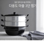 3단 업소용 회사 공장 구내식당 찜냄비 창고 실용적 솥 이사 국 : 놀키트