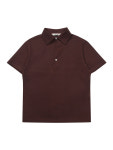 PK Silket 1-Button Polo Shirt Brown 01BW : 주식회사 블랙브라운