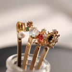 제이로렌 컬러 큐빅 포인트 엔틱 헤어 실핀 H0288_21 : 제이로렌