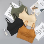 편안하고 부드러운 노와이어 밴딩 와이드 브라탑 : 다미2080