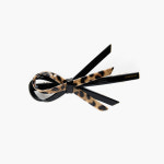 H0034 호피무늬 리본 아즈나브로 셀룰로이드 헤어핀 : 제이로렌